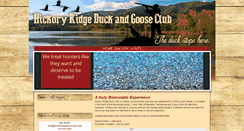 Desktop Screenshot of hickoryridgeduckclub.com
